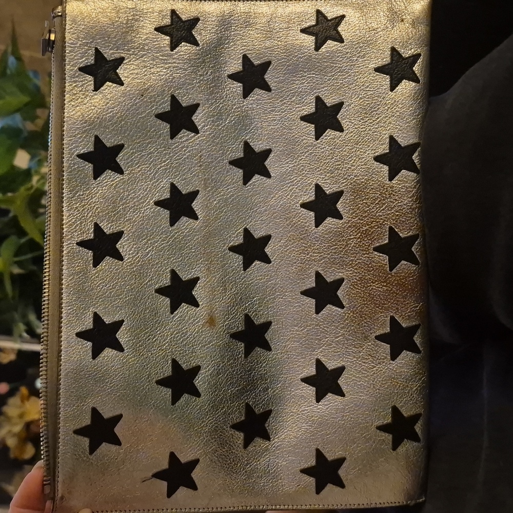 Saint Laurent | 2016 Leather Star Rider iPad Pouch clutch bag - Picture 2 of 15